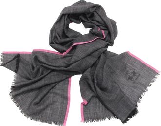 La Martina Winter Scarves, female, Gray, ONE SIZE, O5287 Wool Scarf