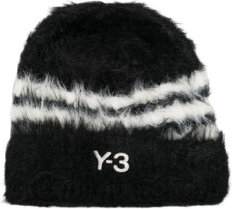 Yohji Yamamoto Gorro de rayas - Accessories - Mujer - Negro - ONE SIZE