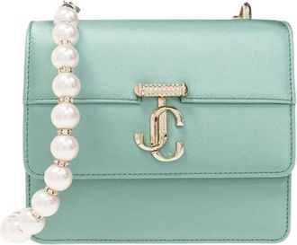 Jimmy Choo London Avenue Quad XS Satin Shoulder Bag