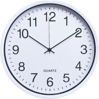 OEM Reloj De Pared Silencioso De Cuarzo Blanco, Radiocontrolado, De 31 Cm De Di&aacute;metro, Con Segundero Y Cambio Autom&aacute;tico De Hora