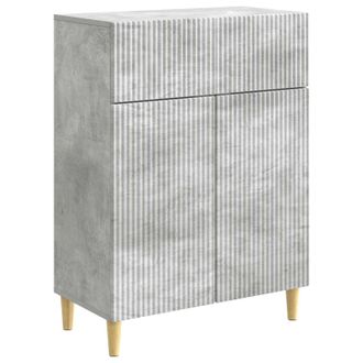 vidaXL Aparador Gris Hormig&oacute;n 66 X 34,5 X 90 Cm Madera De Ingenier&iacute;a Vidaxl