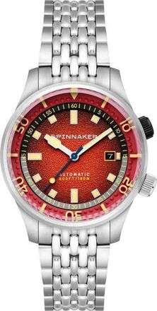Spinnaker Bradner Automatic Bracelet Watch, 42mm in Red at Nordstrom