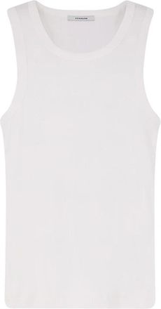 Entire studios Geribbelde Tanktop - Dames - Tops zonder mouwen - Wit - S - Katoen - Tops