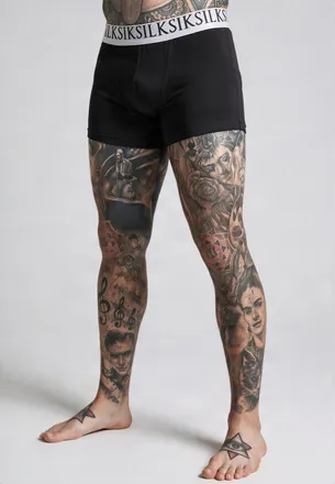 Siksilk Mens Black Pack of 5 Boxer Shorts XXL