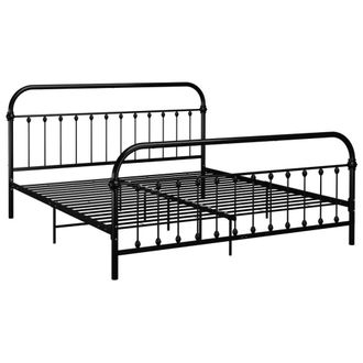 Berkfield Home Bed Frame Black Metal 180x200 cm Super King