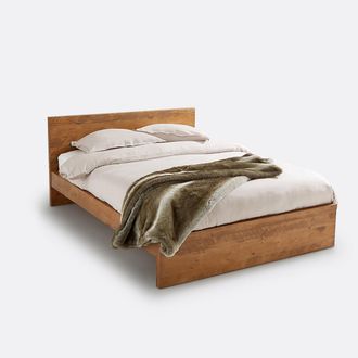 La Redoute Interieurs Bed in geborsteld massief grenen, Lunja