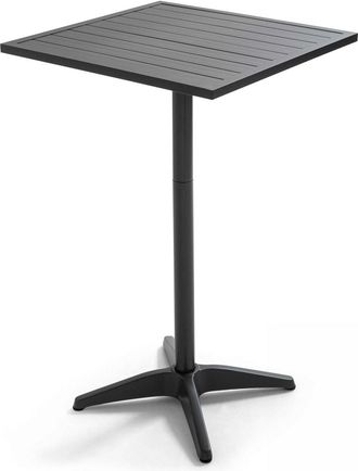 Oviala Mesa alta de pie en aluminio negro