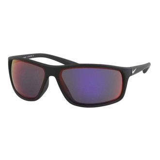 Nike Sunglasses Rectangle Full Rim, Matte Black/grey Frame And Infrared Mirror Lens Ev1113016