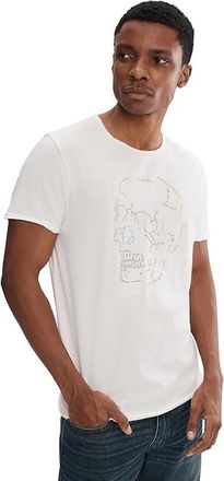 John Varvatos Skull Tiles Graphic T-shirt Kg7335s26 Mens T Shirt Salt : 2XL, Cotton