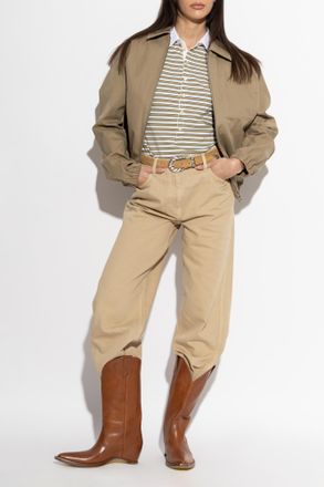 Golden Goose Striped Pattern Polo, Womens, Brown