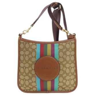Coach Pre-owned Cross Body Bags, female, Multicolor, Size: ONE SIZE Pre-owned Canvas Shoulder Bag