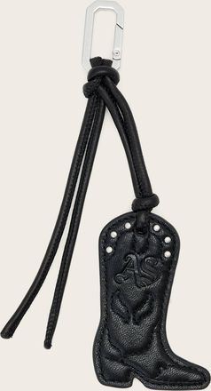 AllSaints Leather Leather Cowboy Boot Bag Charm, Size: One Size