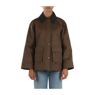 Marella Emmrafia Jas - Dames - Jassen - Bruin - Maat: S Gabardine