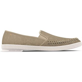 Rivieras Shoes Slip-On Woven Split Toe Moccasin in Light at Nordstrom, Size 42