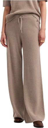 Bugatti Broeken, Dames, Beige, XL, Wol, Ribbed Knit Broeken