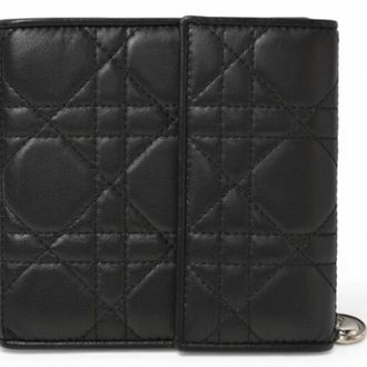 Dior Black Leather Wallet (Tri-Fold) (Pre-Owned)