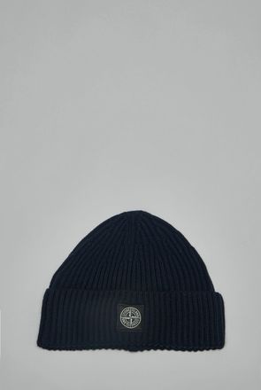 Stone Island Beanie with Compass Logo Patch