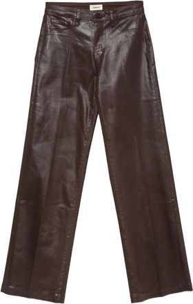 L'agence Coated Wide-leg Trousers