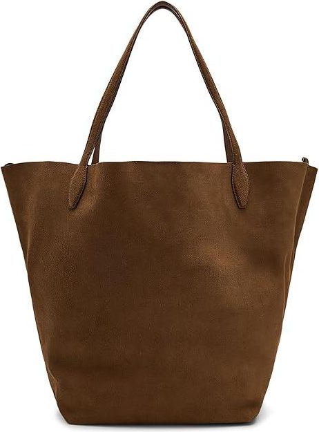 Oversized Soft Grain Shopper - Suede Shoulder Womens Handbags Dried Acorn, Leather/Suede