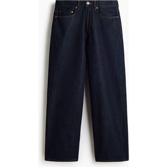 H&M Baggy Jeans in Dark Denim Blue at Nordstrom, Size 32 X 32