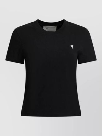 Ami cotton cropped t-shirt