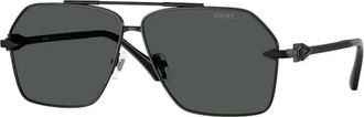 Versace Authentieke Premium Bril met Topkwaliteit - Heren - Zonnebrillen - Zwart - 63 MM - Accessoires