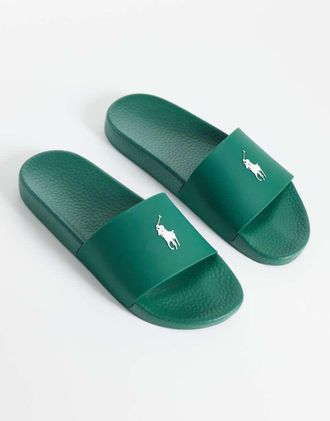 Polo Ralph Lauren Sliders da mare verde scuro