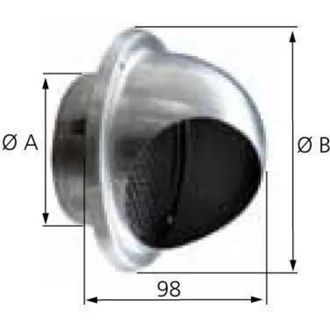 Atlantic Presad aria murale Atlantic ME INOX acciaio 125 mm 200 m3 h