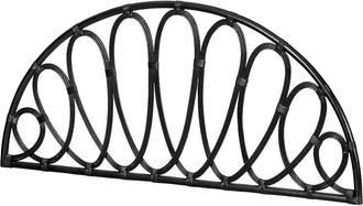 South Shore Furniture Hoya Wall-Mounted Headboard Flower Petals, Black