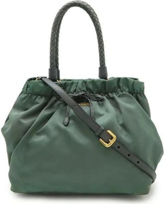 Prada Pre-owned Bucket Bags, female, Green, Size: ONE SIZE Pre-owned Vintage Bucket Bag