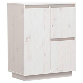 Berkfield Home Sideboard White 60x34x75 cm Solid Wood Pine | Size: 60 x 34 x 75 cm