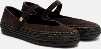 Loewe Paulas Ibiza Rio suede Mary Jane flats