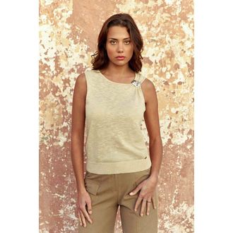 La petite &eacute;toile Asymmetrische gebreide mouwloze top, Minnie