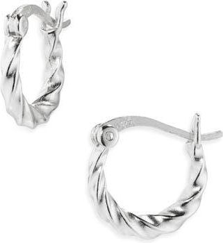 Argento Vivo Rope Twist Huggie Hoop Earrings in Silver at Nordstrom Rack
