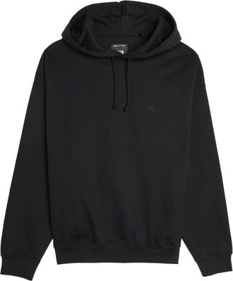 Yohji Yamamoto Black Embossed Logo Hoodie