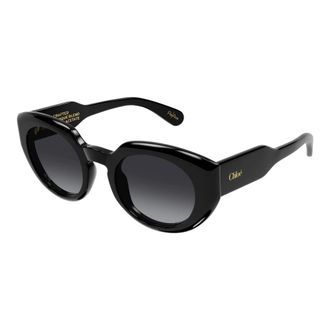Chloé Sunglasses, female, Black, 51 MM, Black/Grey Shaded Sunglasses