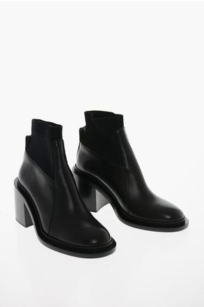 Jil Sander Stivaletti TAC in Pelle e Tessuto taglia 37,5