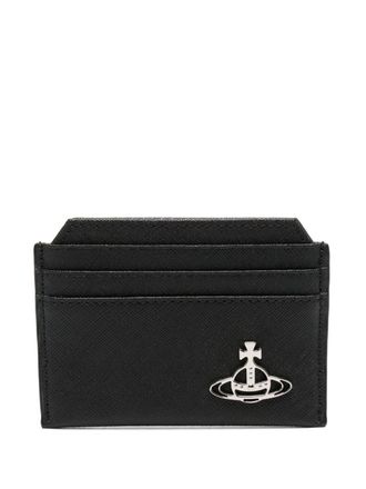 Vivienne Westwood Orb-plaque cardholder - Black