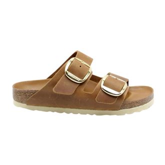 Birkenstock Sliders, female, Brown, Size: 10 US Arizona Big Buckle
