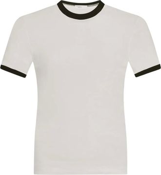 Rosetta Getty T-shirt con orlo a contrasto - Bianco