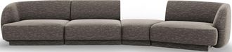 BLOOMINGLOFT 6-Sitzer Design Sofa Miley Ii mit abgerundeter Form rechts - Chenille