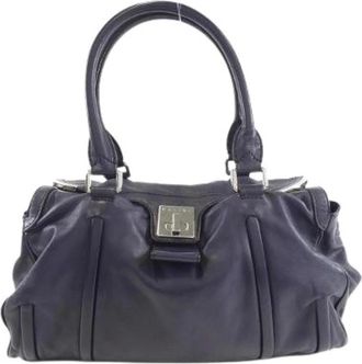 Celine Pre-owned Handbags, female, Blue, Size: ONE SIZE Pre-owned Vintage Leather Handbag