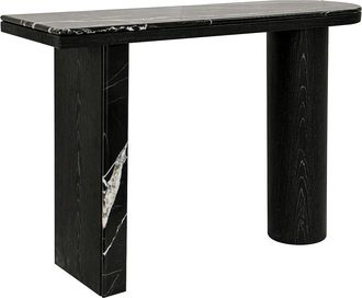 Vente-Unique Consola de m&aacute;rmol y MDF - Negro - LOUNARCA