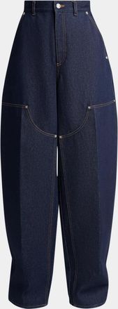 Givenchy Raw Denim Balloon Barrel-Leg Jeans