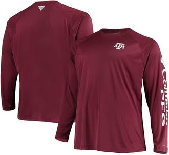 Columbia Mens Columbia Maroon Texas A&M Aggies Big & Tall Terminal Tackle Omni-Shade Long Sleeve Raglan T-Shirt at Nordstrom, Size 5X-Large