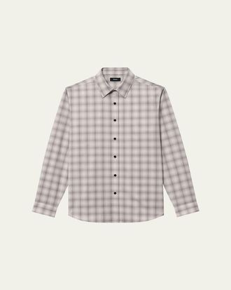 Theory Mens Irving Check Sport Shirt