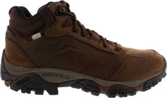 Merrell Mens Moab Adventure Mid Waterproof Boot In Dark Earth Brown
