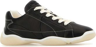 Prada Womens Allacciate Sneakers Black Leather