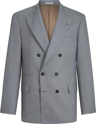 Brunello Cucinelli Hopsack blazer in Grey at Nordstrom, Size 60 It
