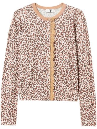 Twin-Set Vest met luipaardprint - Beige